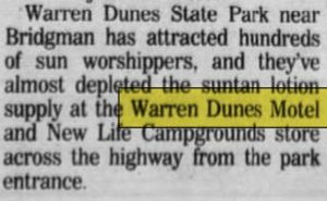 Warren Dunes Motel - June 1994 Article (newer photo)